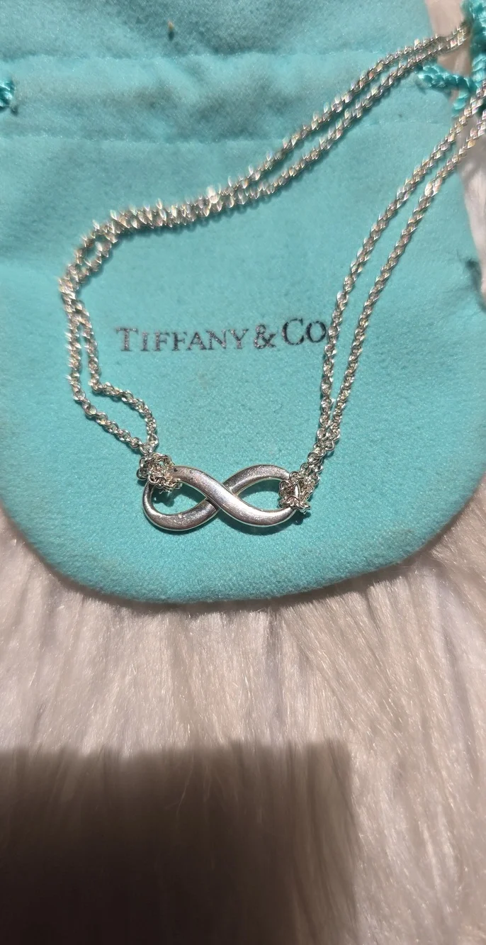 Tiffany & Co. Infinity Pendant Necklace Sterling Silver 925
